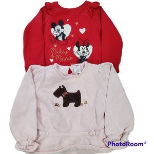 Girls 4T sweaters, 2 total, scottie dog and mickey minnie